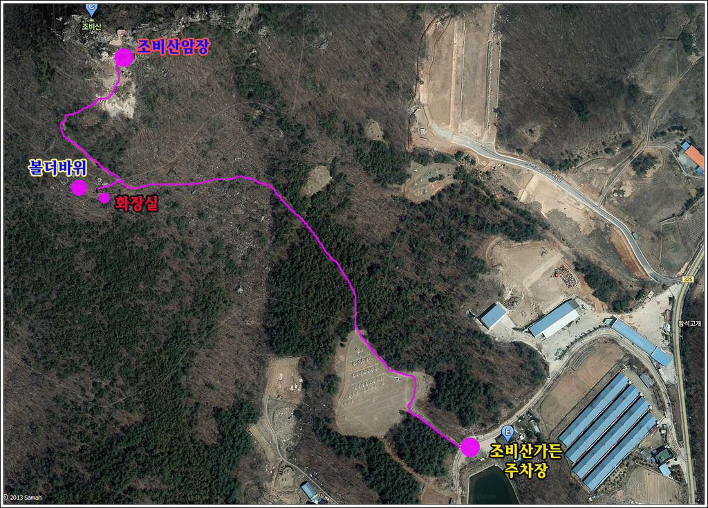 alt 조비산 암장 가는 길